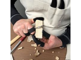 Leather Thimbles – Finger Protection for Crafts & Tools Mens - Black Colour (3pk)