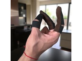 Leather Thimbles - Finger Protection for Crafts & Tools Mens - Brown Colour (3pk)