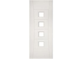 Deanta Pamplona White Primed Glazed FD30 Door
