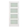 Deanta Coventry White Primed Frosted Glaze Door