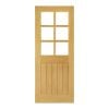 Deanta Ely Unfinished Oak Bevelled Glaze (6L) Door