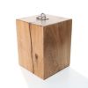 European Oak Air-Dried Door Stop With Ring Pull Handle