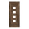 Deanta Pamplona Prefinished Walnut Glazed Door