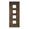 Deanta Valencia Prefinished Walnut Glazed Door