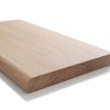 European Oak Floating Shelf With Brackets - Bullnosed