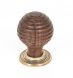 From The Anvil Rosewood & Antique Brass Beehive Cabinet Knob - Small