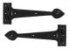 From The Anvil Antique Black 12" T Hinge (pair)