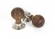 From The Anvil Rosewood Mortice Rim Beehive Knob Set - Polished Nickel Roses