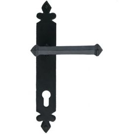 From the Anvil Black Unsprung Euro Lock Handle Set