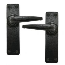 From The Anvil Black Smooth Lever Latch Handle Set