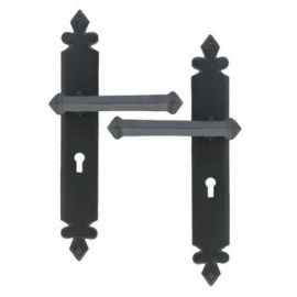 From The Anvil Black Tudor Unsprung Lever Lock Handle Set