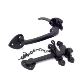 From the Anvil Black Thumblatch Set with Chain