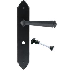 From the Anvil Black Unsprung Gothic Bathroom Lever Handle Set