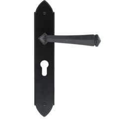 From the Anvil Black Gothic Unsprung Euro Lock Handle Set