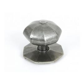 From The Anvil Octagonal Centre Door Knob - Pewter