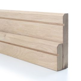 Oak 20mm 45° Chamfered & Grooved Skirting Board & Architraves