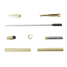 Planet Mech Ball End Clip Stylus 7mm Pen Kit Gold (5 Pack)