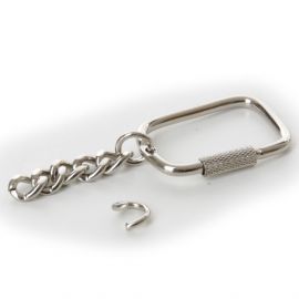 Key Ring screw close silver (10pk)