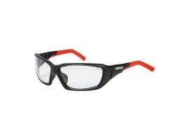 Sports Style Safety Glasses - With Adjustable Temples - Clear