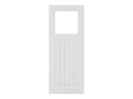 Deanta Cambridge White Primed Glazed Door