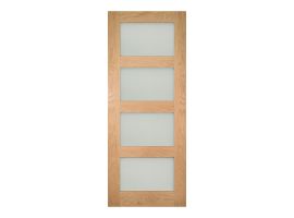 Deanta Coventry Prefinished Oak Frosted Glaze Door