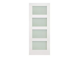 Deanta Coventry White Primed Frosted Glaze Door