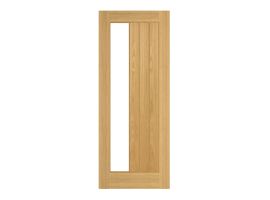 Deanta Ely Prefinished Oak Glazed 1SL FD30 Door