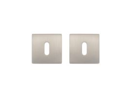 Deanta-Escutcheon (Pair) Satin Nickel-Square Rose