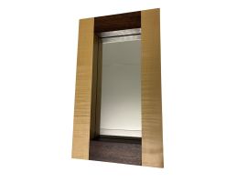 Rippled Sycamore and Padauk Mirror 297mm x 500mm