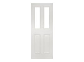 Deanta Rochester White Primed Glazed Door