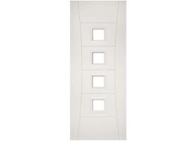 Deanta Pamplona White Primed Glazed FD30 Door