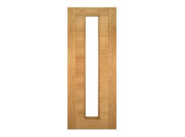 Deanta Seville Prefinished Oak Glazed 1L FD30 Door
