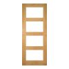 Deanta Coventry Prefinished Oak Glazed FD30 Door