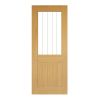 Deanta Ely Unfinished Oak 2 Panel Glazed Door