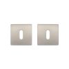 Deanta-Escutcheon (Pair) Satin Nickel-Square Rose