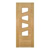 Deanta Seville Prefinished Oak Glazed 4L Slanted Door
