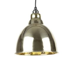 From The Anvil Hammered Brass Interior Brindley Pendant
