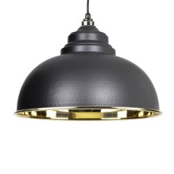 From The Anvil Black & Smooth Brass Harborne Pendant