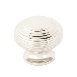 From The Anvil Polished Nickel Beehive Cabinet Knob - Large