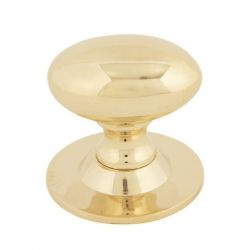 From The Anvil Polished Brass Oval Cabinet Knob - Large