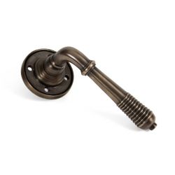From The Anvil Aged Bronze Reeded Lever on Rose Set