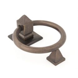 From The Anvil Aged Bronze Ring Door Knocker