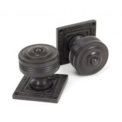 From The Anvil Aged Bronze Tewkesbury Square Mortice Knob Set