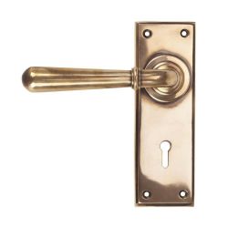 From The Anvil Polished Bronze Newbury Lever Lock Set