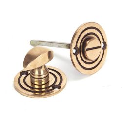 From The Anvil Polished Bronze Round Bathroom Thumbturn
