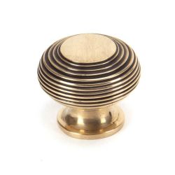 From The Anvil Polished Bronze Beehive Cabinet Knob - Large