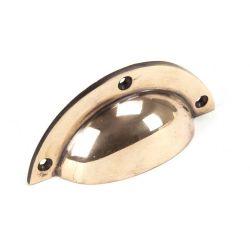 From The Anvil Polished Bronze 4" Plain Drawer Pull