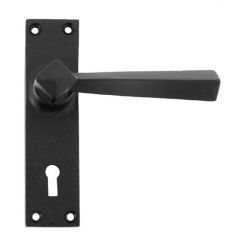 From the Anvil Black Straight Lever Lock Set