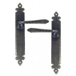From The Anvil Pewter Patina Cromwell Sprung Lever Latch Handle Set