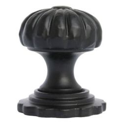 From The Anvil Black Large Cabinet Knob with Base